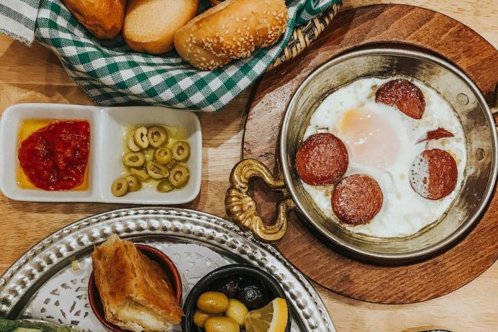 a plate of food on a table