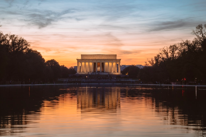 a sunset over a body of water